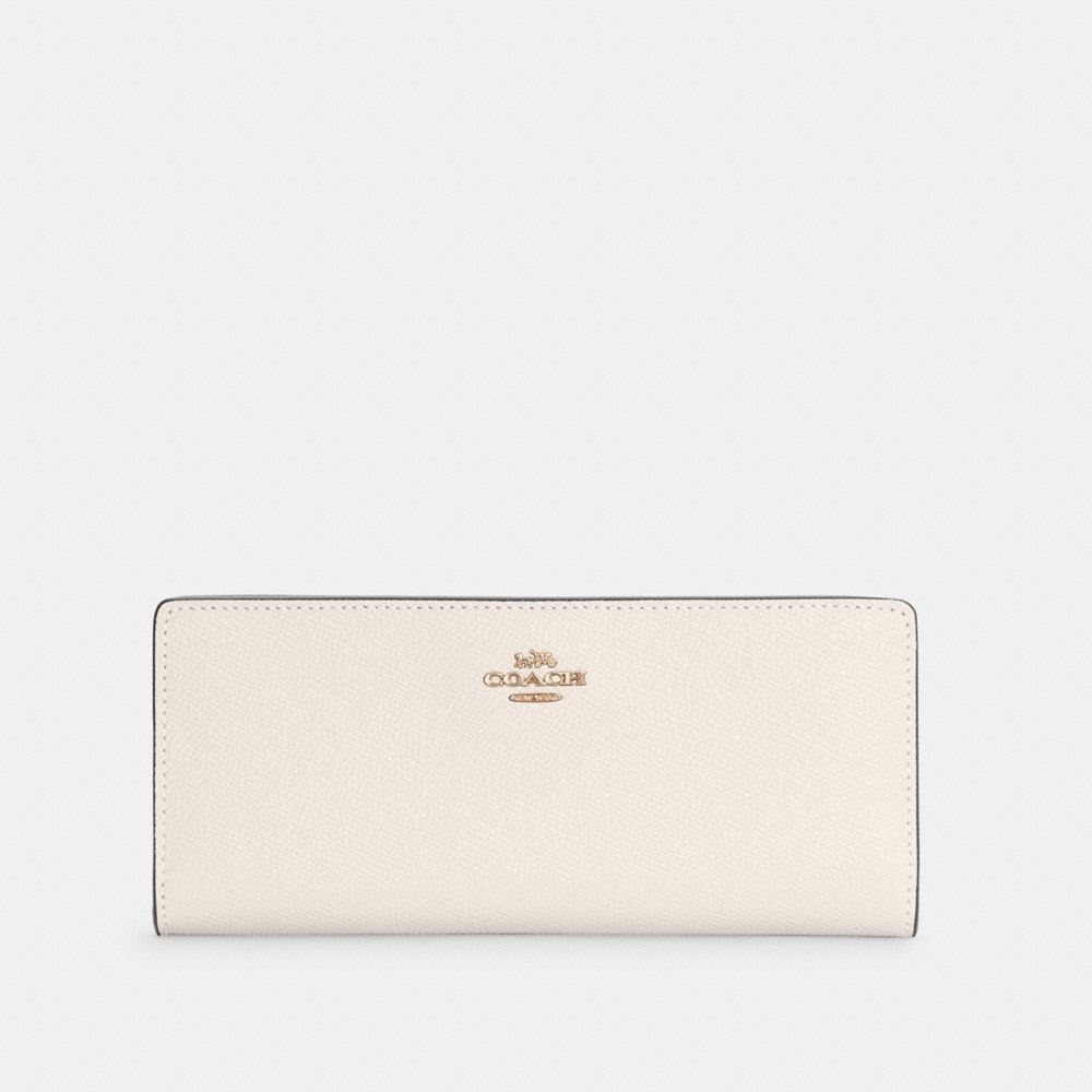 Coach Snap CrossgraIn Leather Slim Wallet